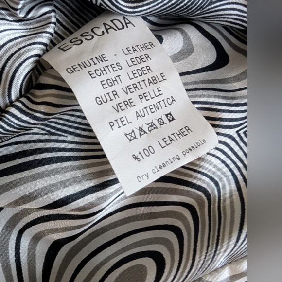 Escada Textured Black Leather Jacket - Picture 7 of 10